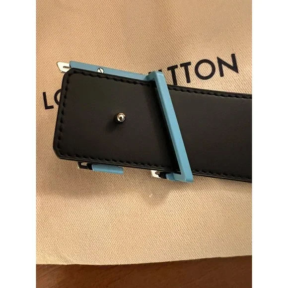 NIB Louis Vuitton Speed 40mm Reversible Belt M0719S Black Monogram Sz 90 - Picture 4 of 8